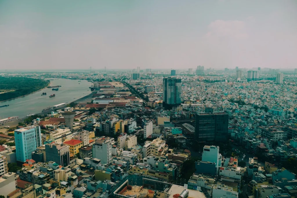 Đô thị TP.HCM nhìn từ trên cao (ảnh minh họa)