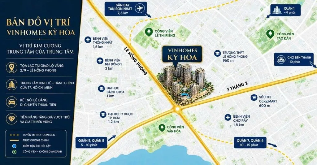 Vị trí Vinhomes Kỳ Hòa và khả năng kết nối giao thông 1 - Vị trí Vinhomes Kỳ Hòa và khả năng kết nối giao thông Bản đồ vị trí Vinhomes Kỳ Hòa với các tuyến giao thông kết nối xung quanh.
